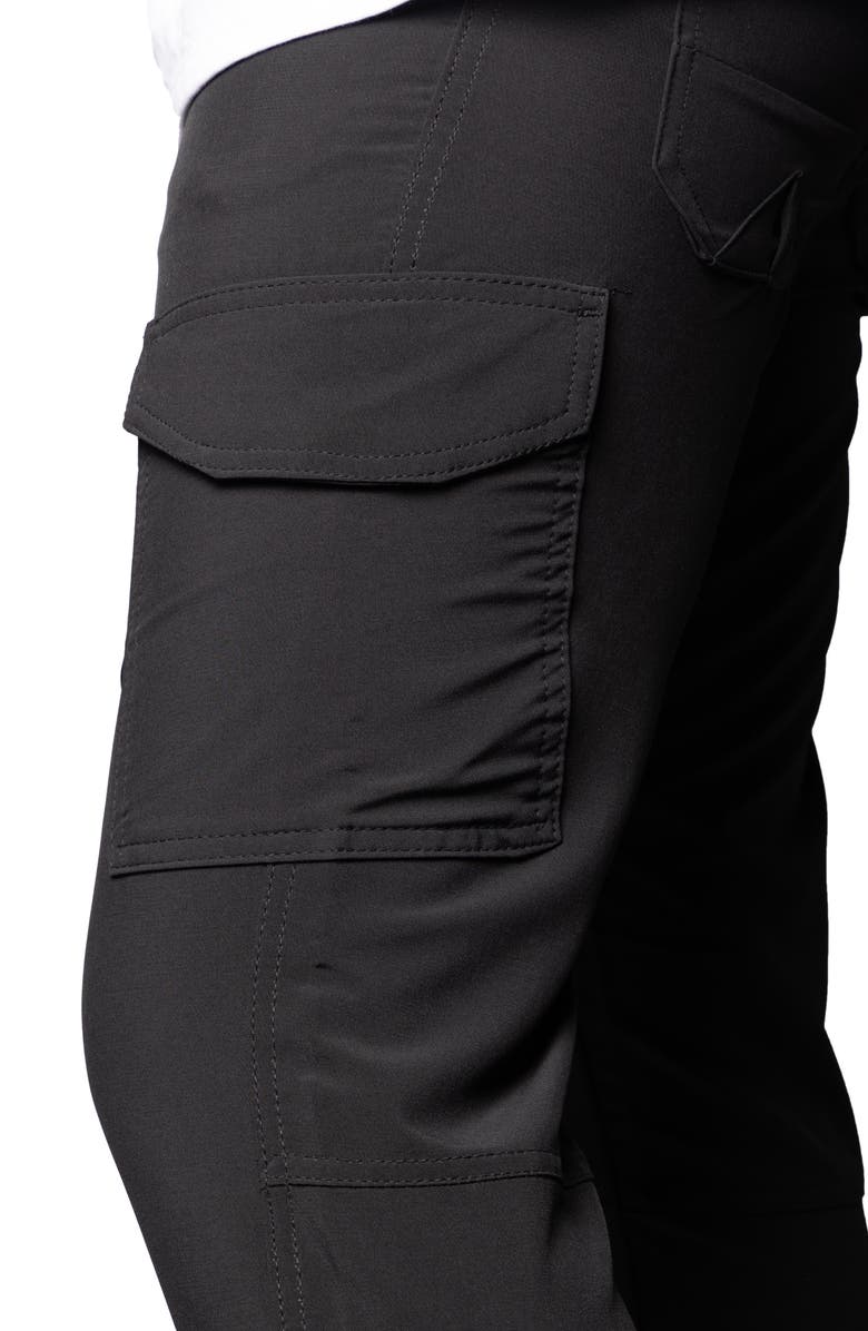 Spring + Mercer Stretch Cargo Pants, Alternate, color, Black
