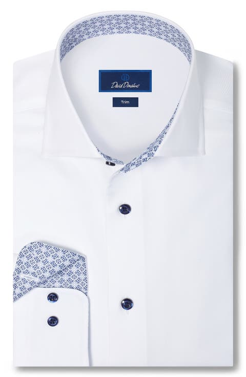 Trim Fit Royal Oxford Solid Cotton Dress Shirt
