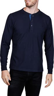 TailorByrd Cozy Waffle Knit Long Sleeve Henley