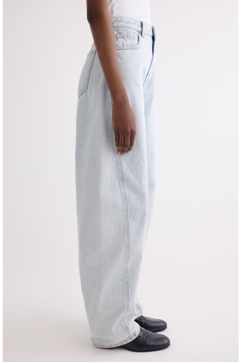 High Waist Cocoon Jeans, Alternate, color, LIGHT BLUE