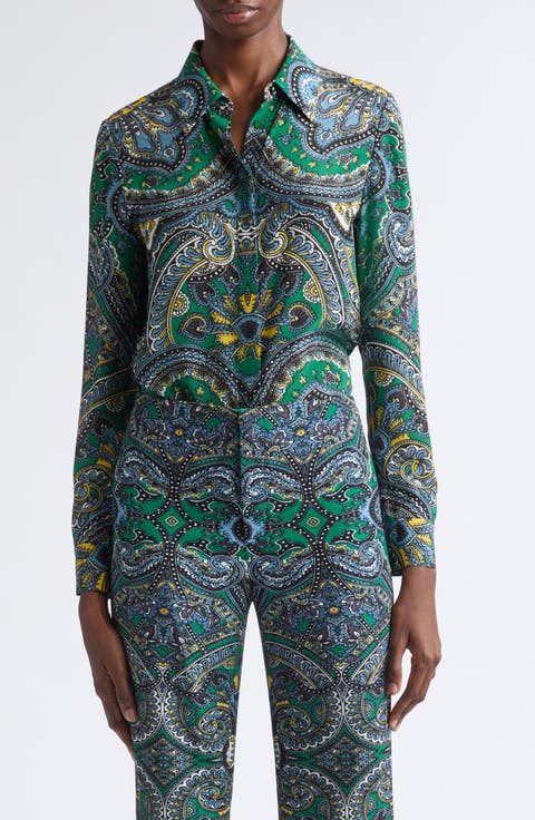 Willa Printed Silk Shirt