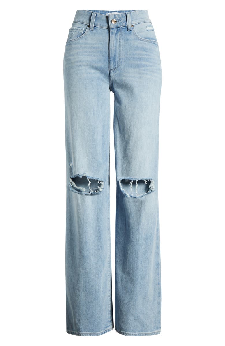 PAIGE Sasha High Waist Wide Leg Jeans, Alternate, color, Maeve Destructed