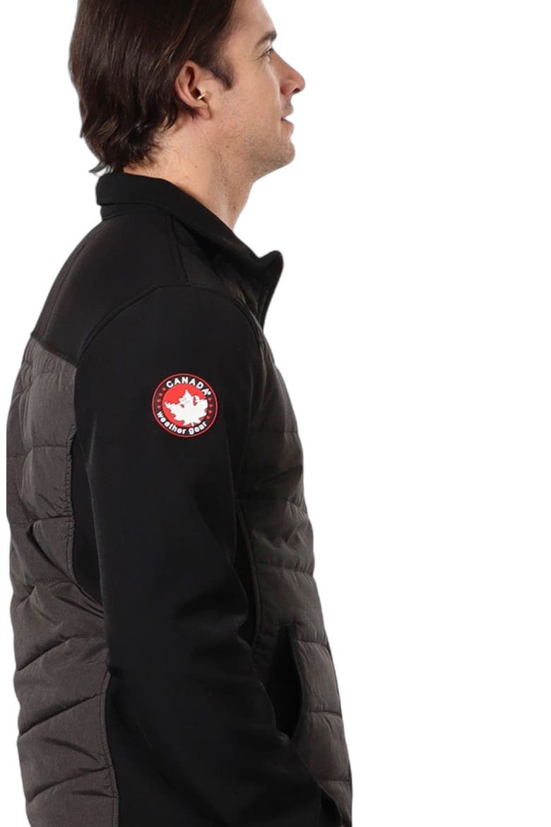 Men's Hybrid Softshell Puffer Jacket, Alternate, color, Charcoal