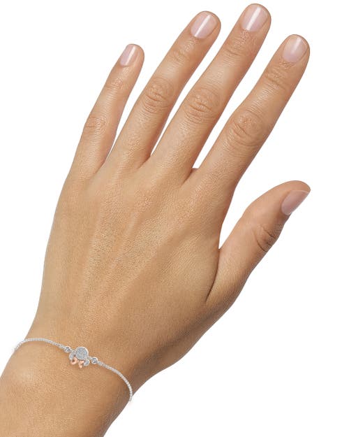 Disney Glitter Crystal Lariat Bracelet In Silver