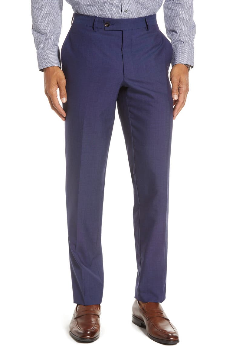 Jarrett Flat Front Trousers, Main, color, BLUE