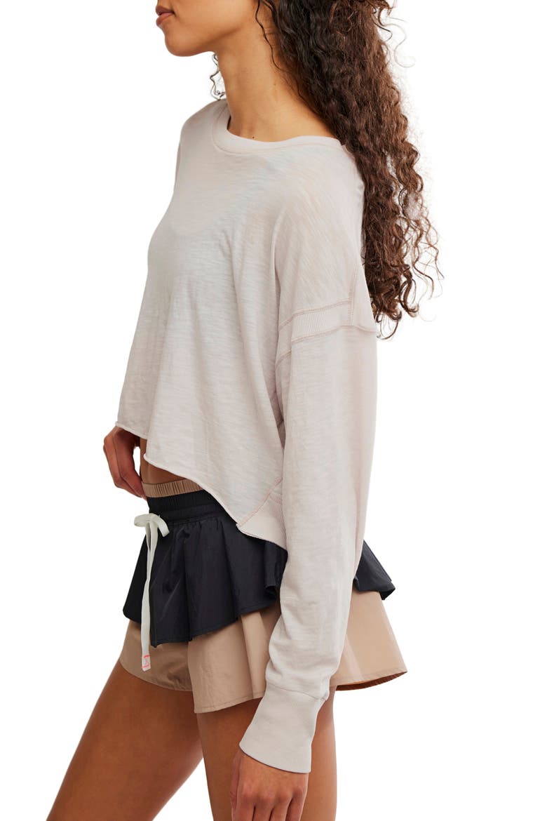 FP Movement My Time Layer Open Back Crop Top, Alternate, color, PEARL