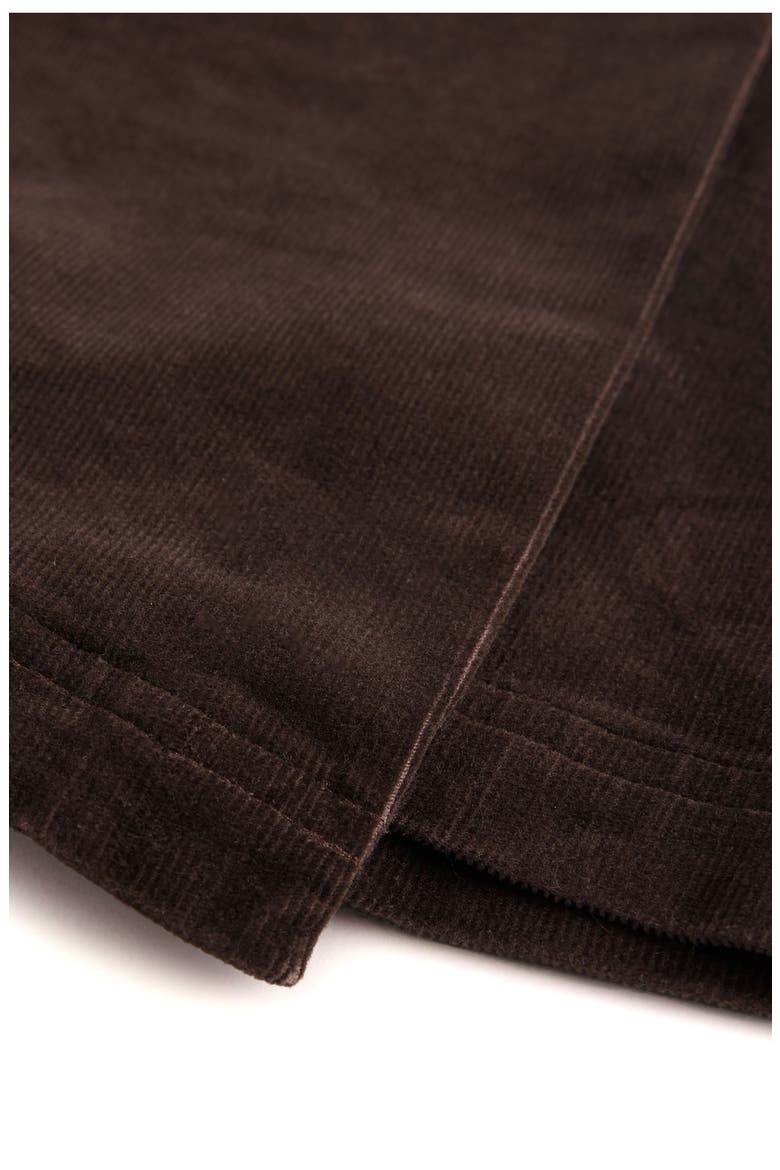 Corduroy Faux Wrap Miniskirt, Alternate, color, BROWN