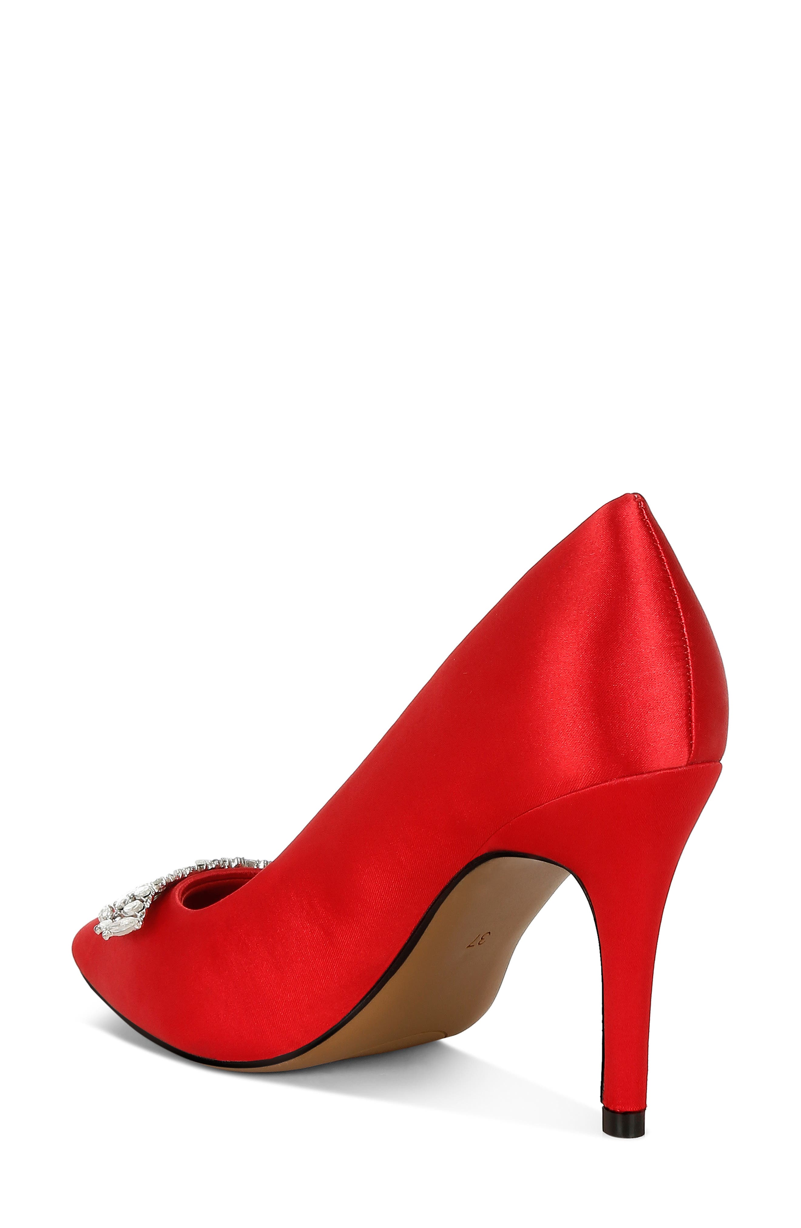 Rhodolia Diamente Brooch Pump, Alternate, color, RED