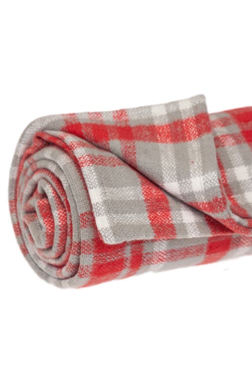 Parkland Collection Plaid Cotton Throw Blanket In Red