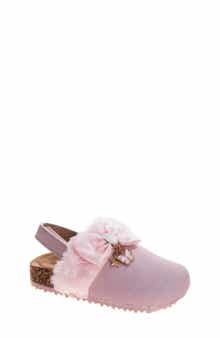 Kids' Slingback Faux Fur Trim Clog