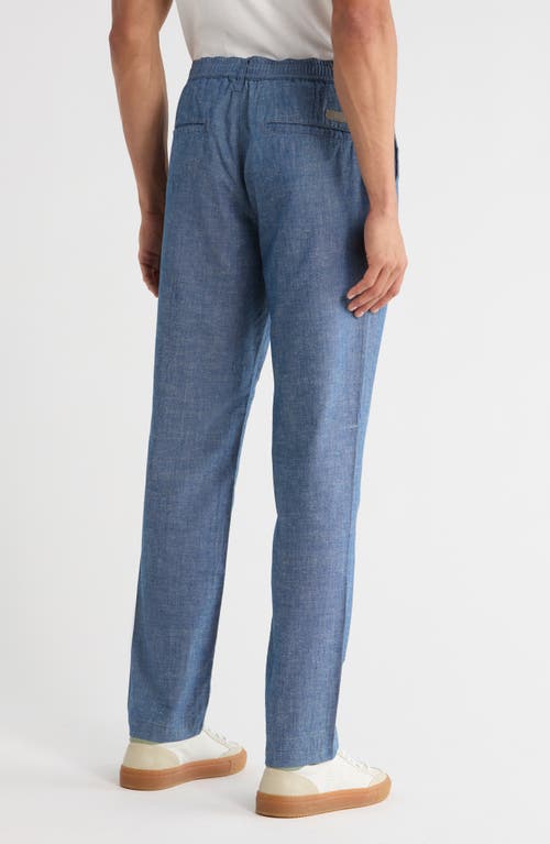 Ag Garreth Slim Fit Chambray Drawstring Trouser Joggers In Blue