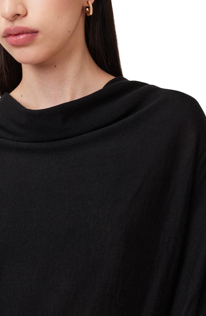 AllSaints Ridley Crop Sweater, Alternate, color, Black