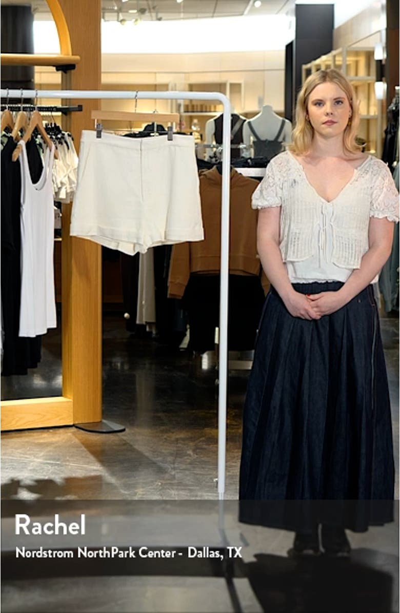 Relaxed Linen-Blend Trouser Shorts, sales video thumbnail