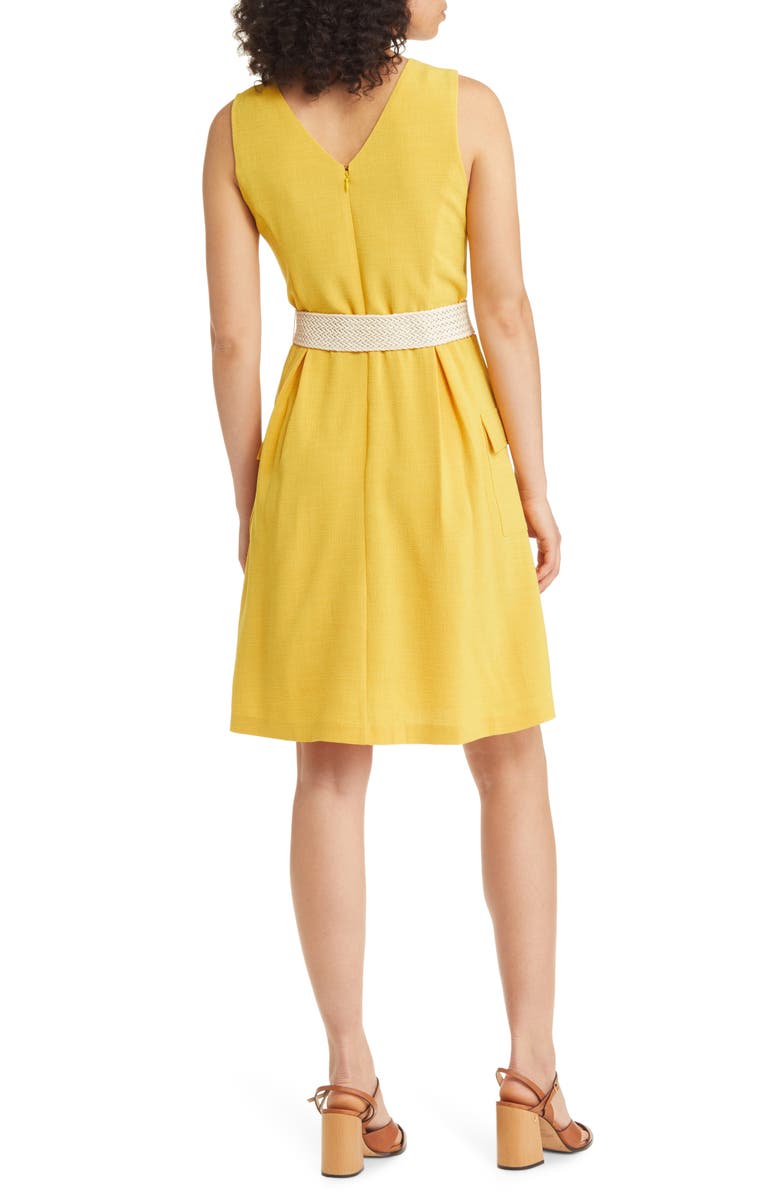 Donna Ricco Belted A-Line Dress, Alternate, color, 