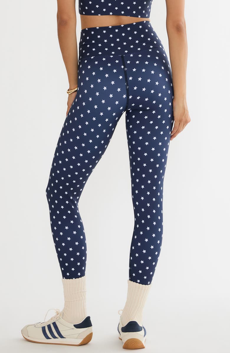 Beach Riot Piper Star Print High Waist Performance Leggings, Alternate, color, Twilight Stars