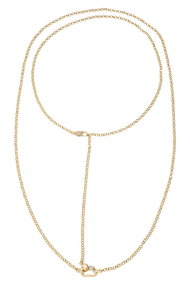 Rolo Link Body Chain, Main, color, GOLD