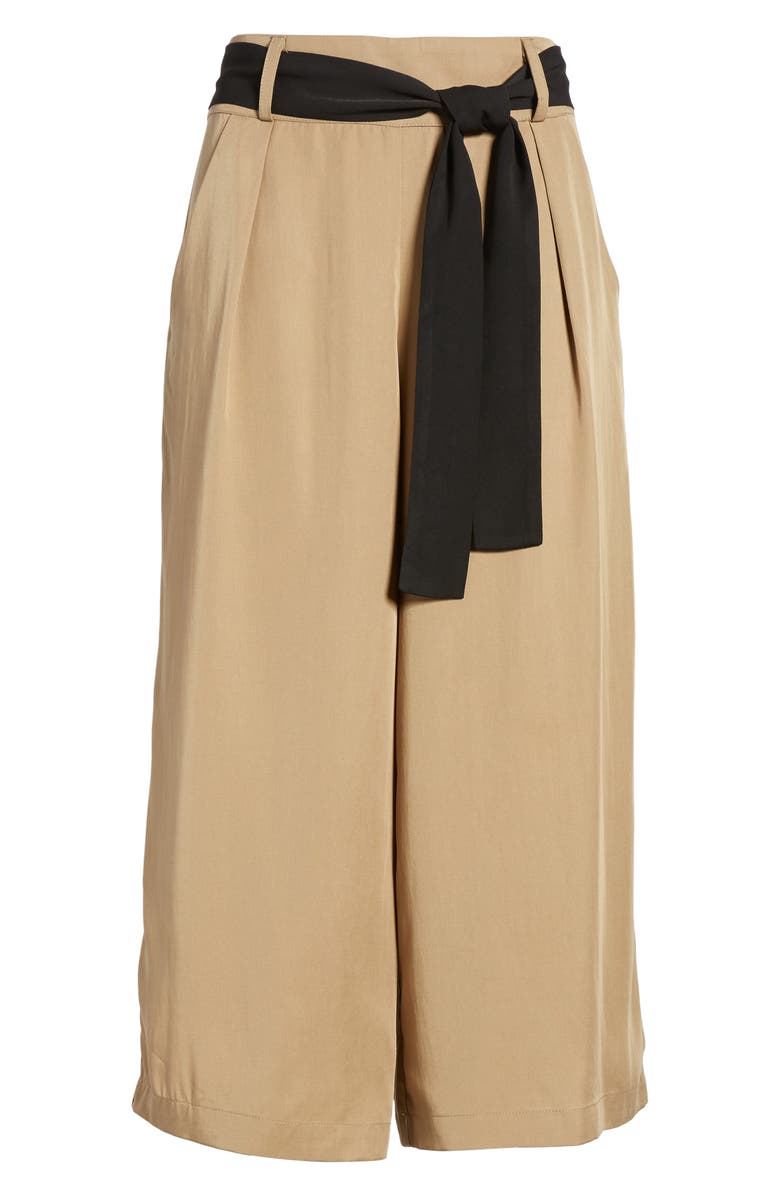 STOREE Tie Front Culottes, Alternate, color,