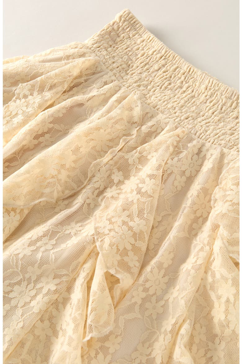 Kids' Tiered Lace Skort, Alternate, color, BEIGE ANGORA