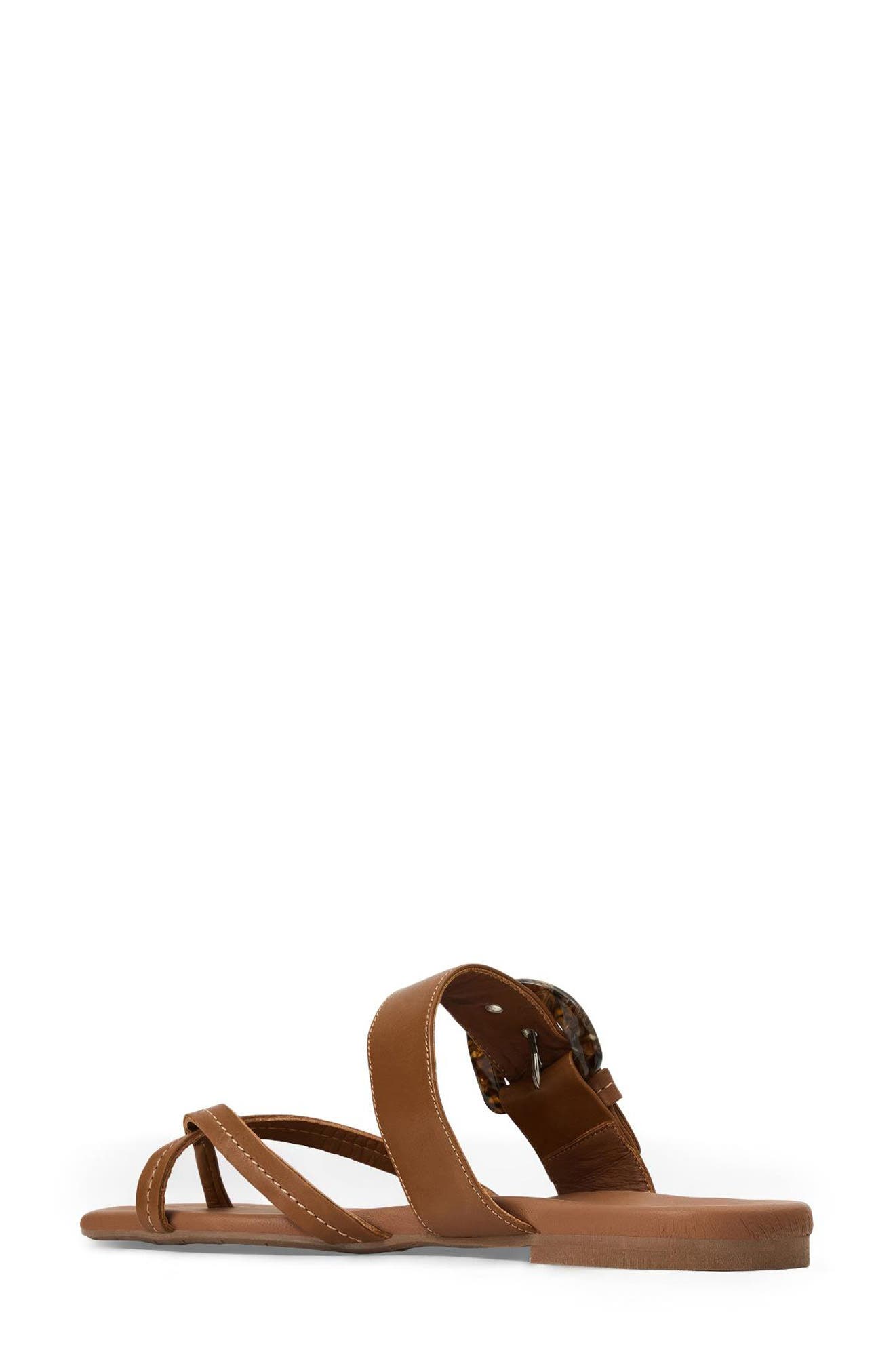 Asti Weatherproof Slide Sandal, Alternate, color, COGNAC LEATHER