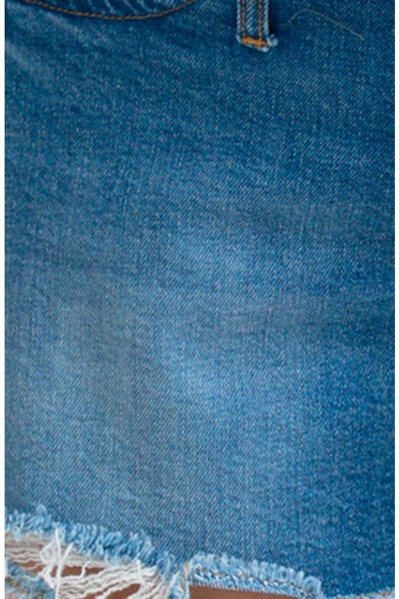 Distressed Maternity Denim Shorts, Alternate, color, MEDIUM BLUE