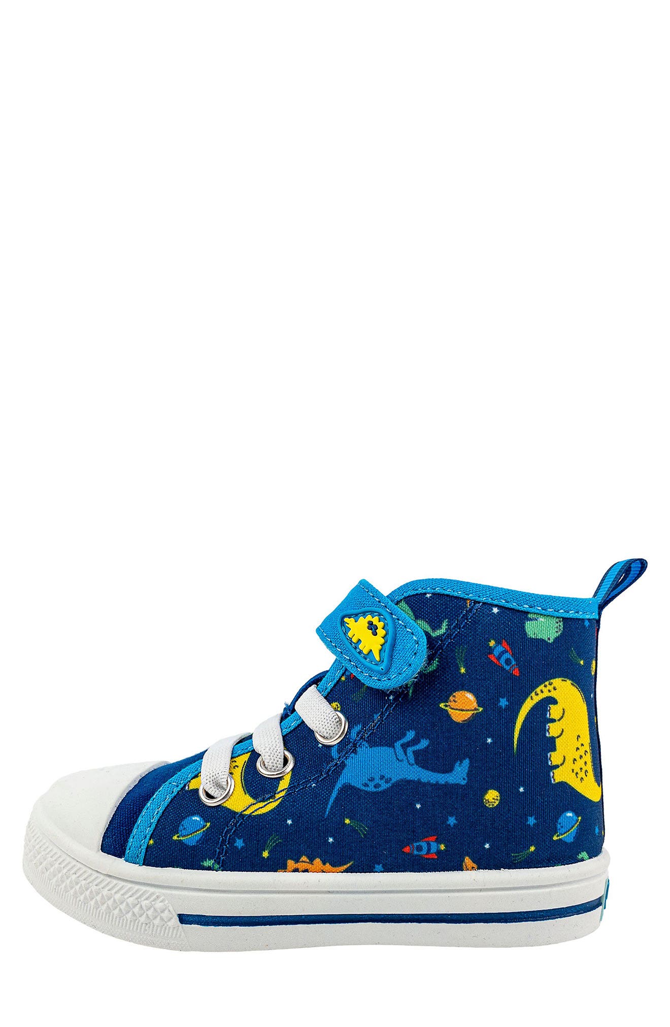 RAINBOW DAZE Dinosaur Hi Top Athletic Shoes, Alternate, color, Blue