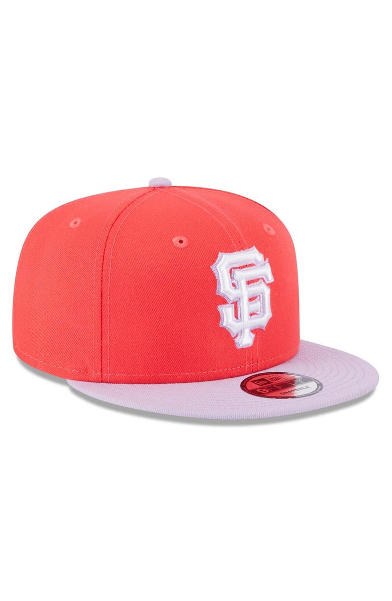 New Era Men's New Era Red/Purple San Francisco Giants Spring Basic Two-Tone 9FIFTY Snapback Hat, Alternate, color, Red