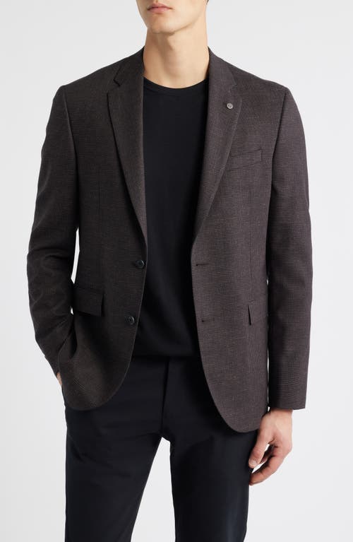 Allsaints Ross Slim Fit Houndstooth Sport Coat In Black