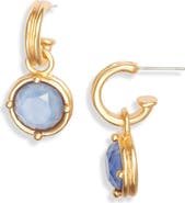 Karine Sultan Round Drop Huggie Hoop Earrings