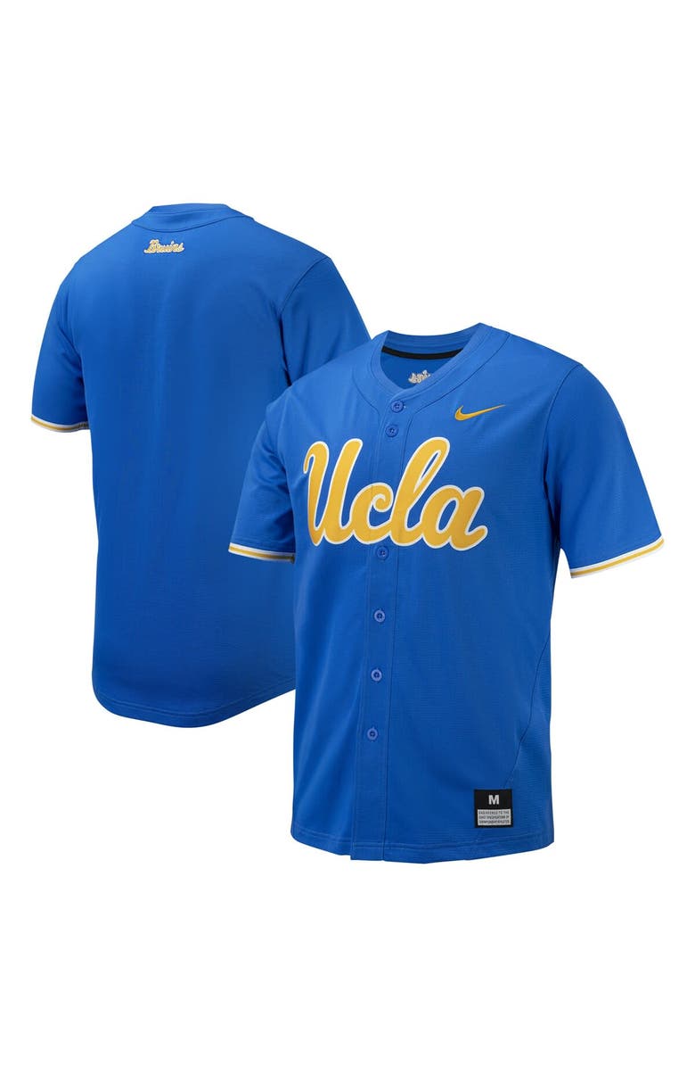 Nike Men's Nike Blue UCLA Bruins Replica Full-Button Baseball Jersey, Alternate, color, Blue