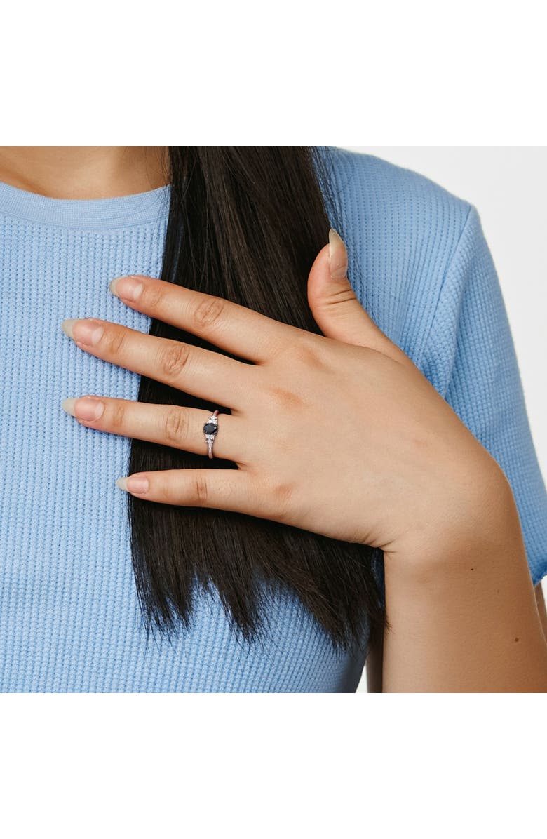 Julianna B. Black & White Diamond Oval Seven-Stone Ring 14k, Alternate, color, 14K White Gold