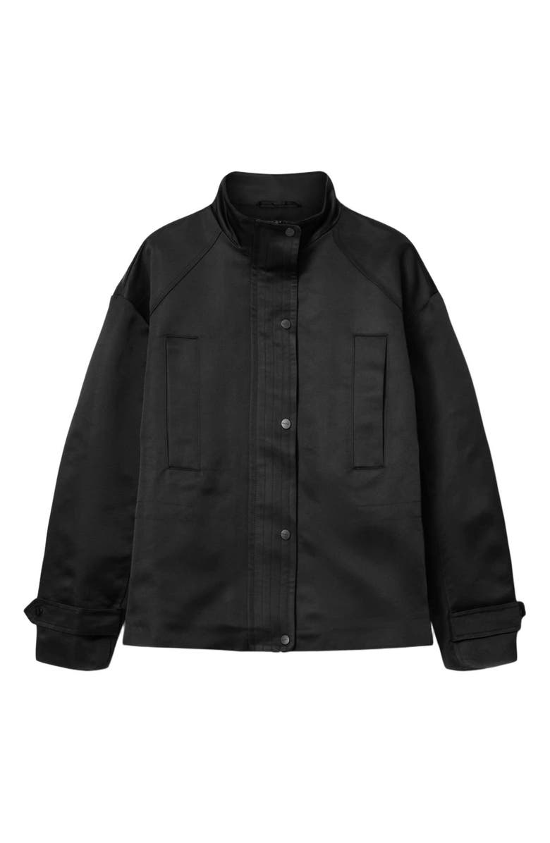 AllSaints Oversize Luellah Jacket, Alternate, color, Black
