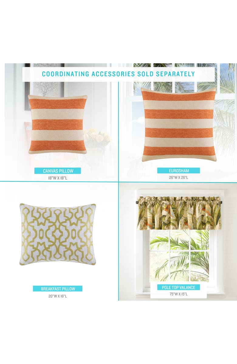 Tommy Bahama Palmier Window Valance, Alternate, color, Green