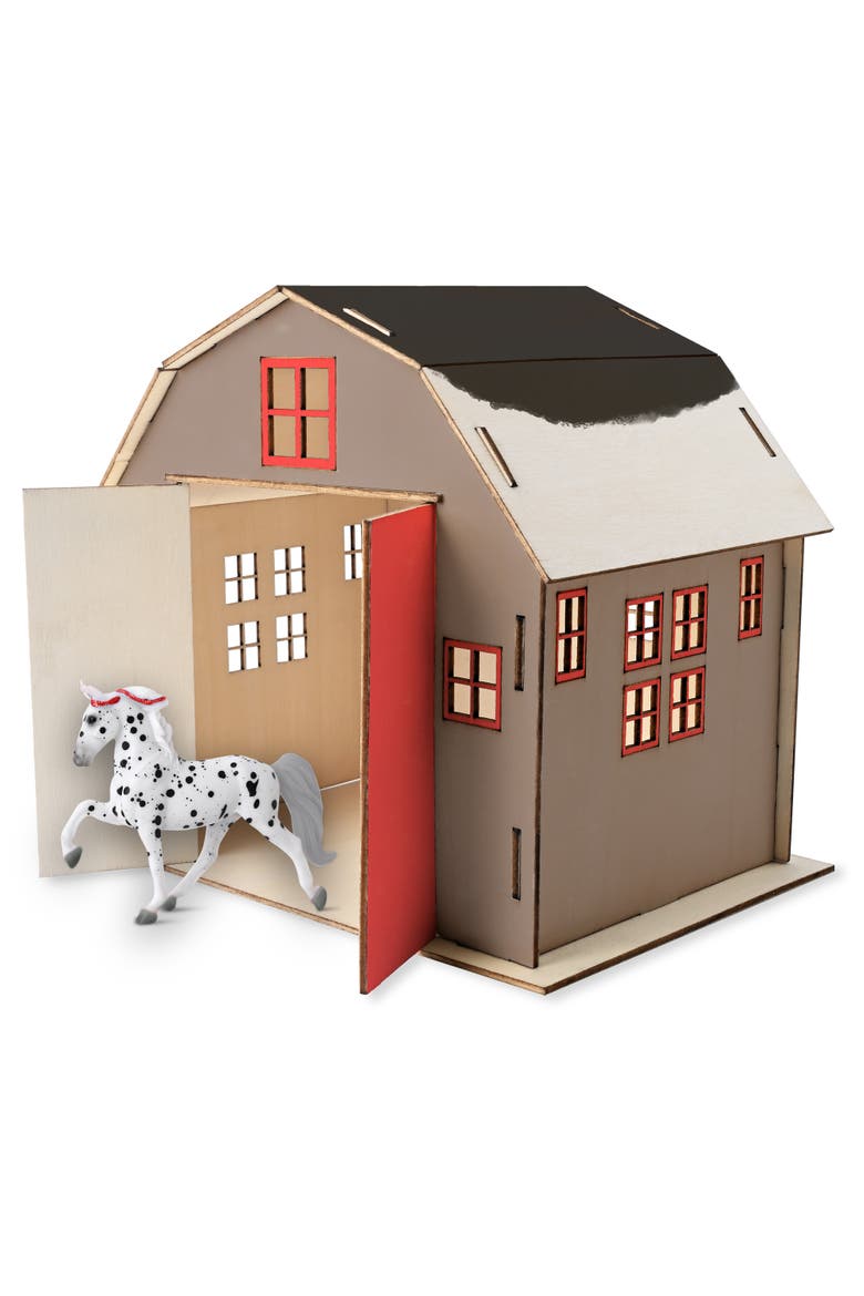 Paint Your Own Barn And Horse, Alternate, color, Off-White