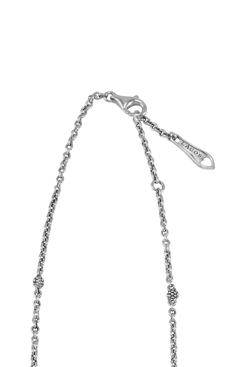LAGOS Kinder Caviar Bow Necklace, Alternate, color,