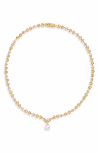 Nadri Pavé Leaf Necklace