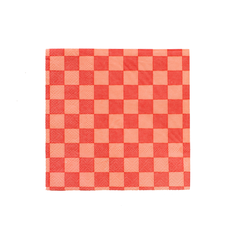 Checkered Cocktail Napkins