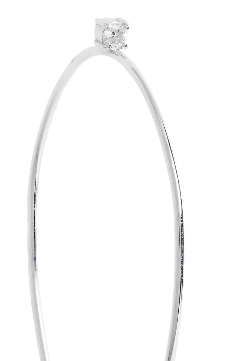 LANA Hooked on Hoops Diamond Earrings, Alternate, color, 14K White Gold