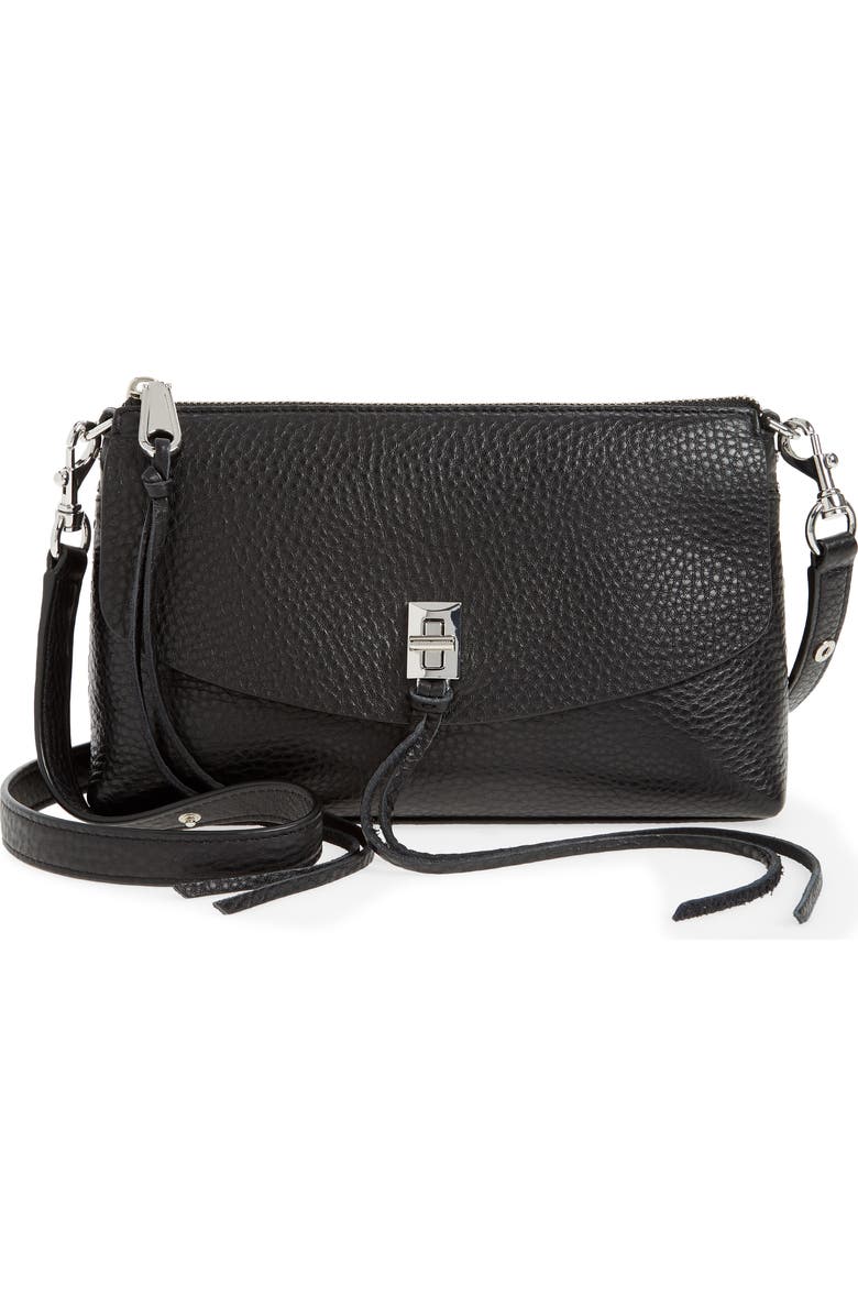 Rebecca Minkoff Darren Top Zip Leather Crossbody Bag, Main, color,