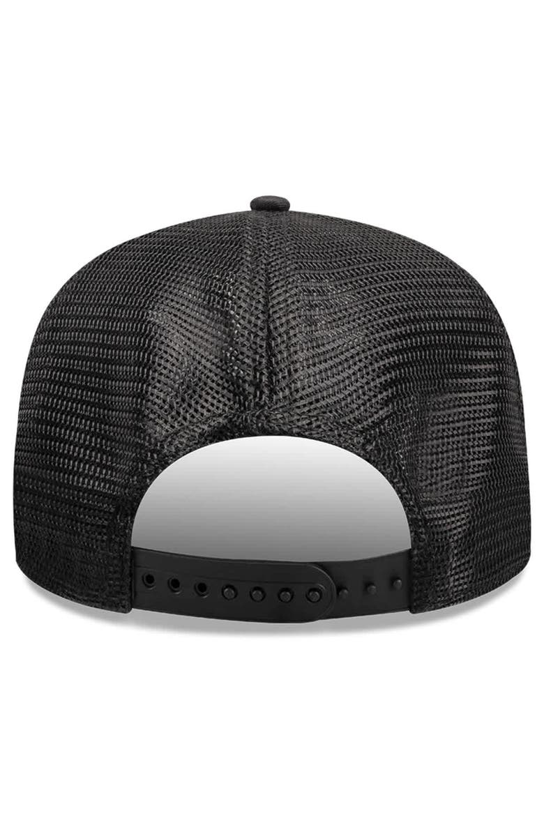 New Era Men's New Era  Black Golden State Warriors Quilted 9SEVENTY Trucker Adjustable Hat, Alternate, color, Black