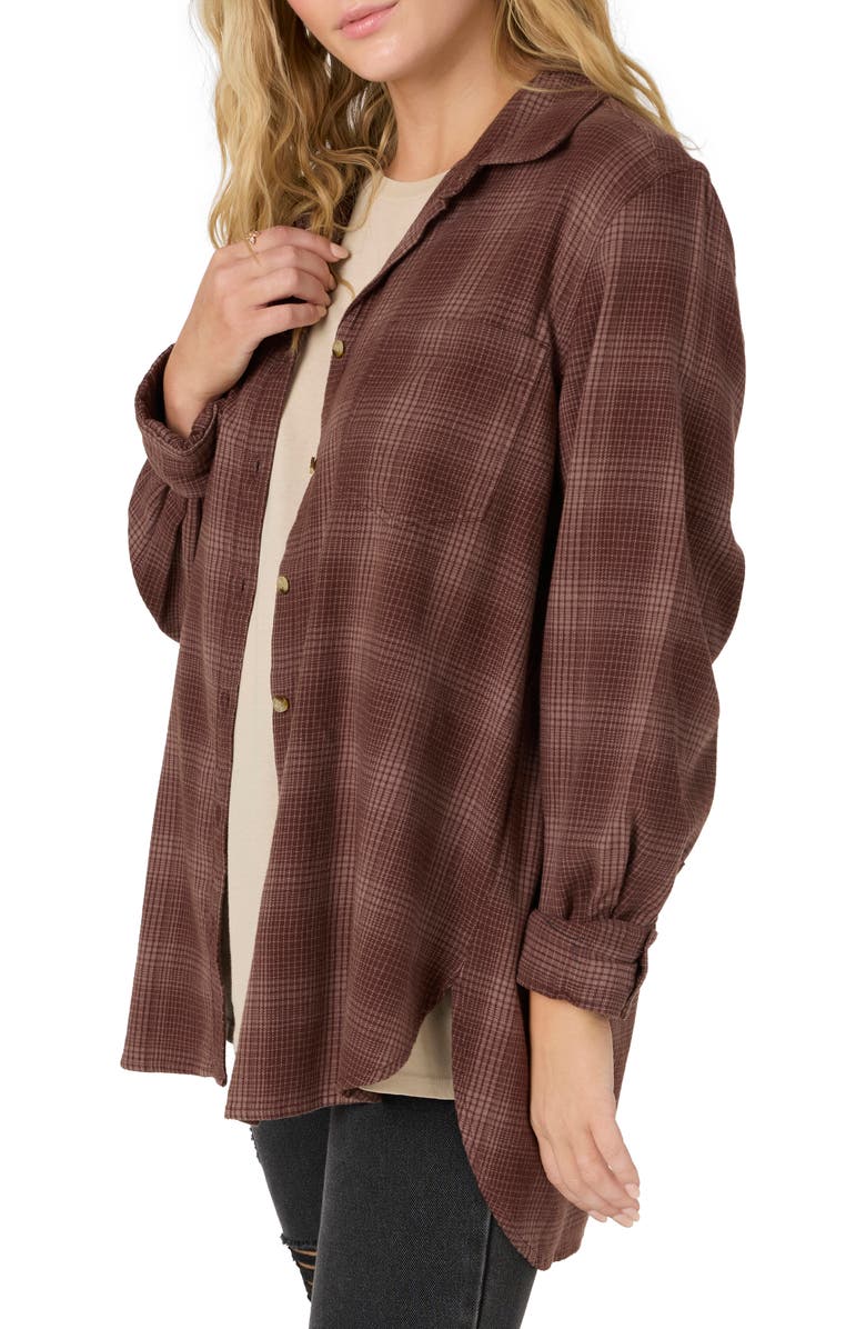 O'Neill Travys Plaid Shirt, Alternate, color, Deep Taupe