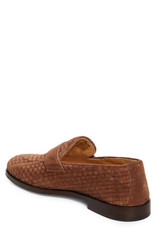 Brunello Cucinelli Suede Loafer With Interwined Motif In C7655 Brown