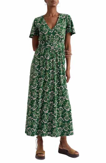 Chateaux Floral Organic Cotton Midi Dress