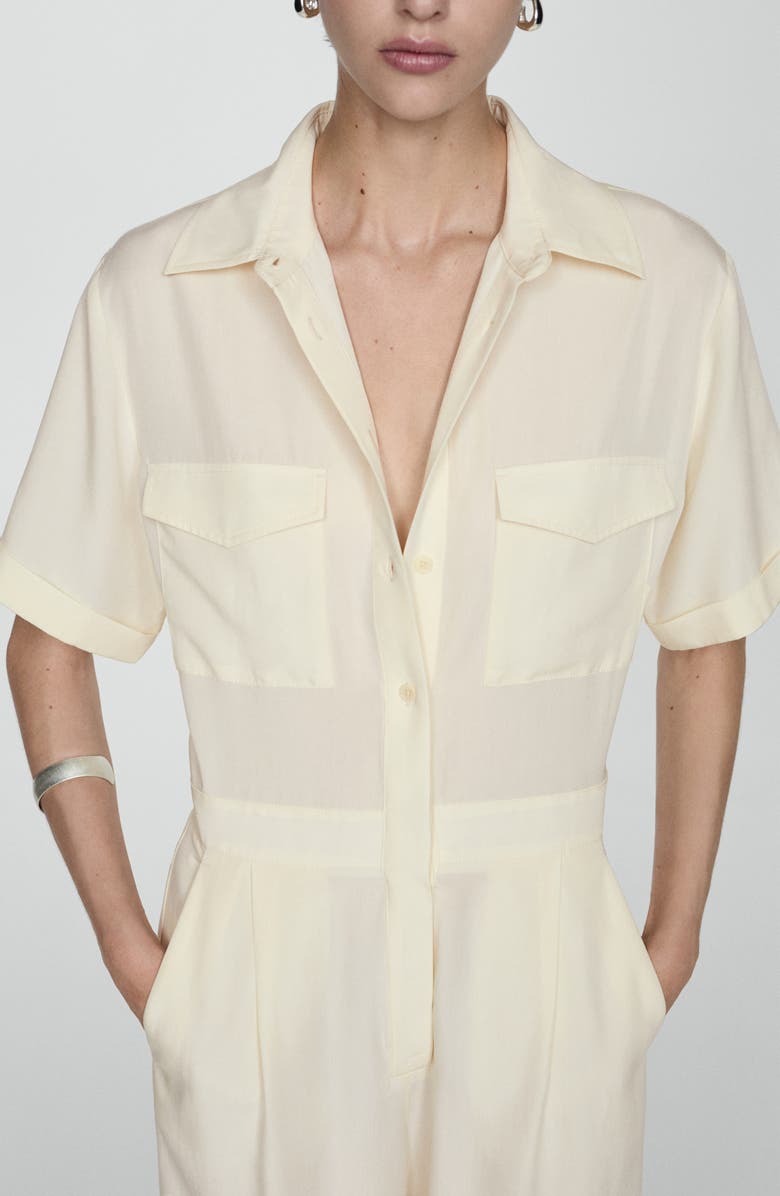 MANGO Utility Cargo Jumpsuit, Alternate, color, 