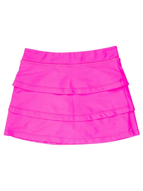 Rufflebutts Girls Active Skort In Neon Magenta