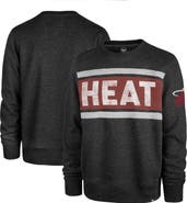 '47 Men's '47 Heather Black Miami Heat Tribeca Emerson Pullover Sweatshirt