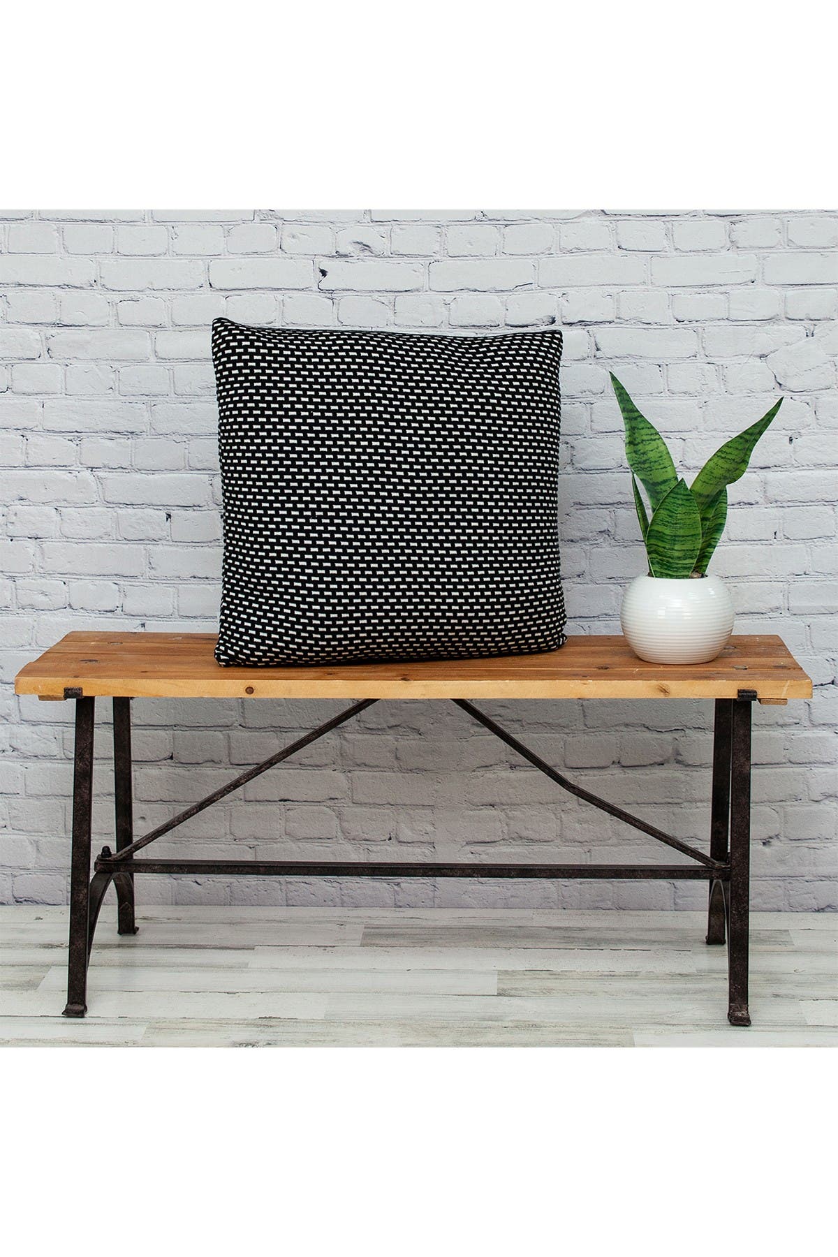 PARKLAND COLLECTION Tuxedo Transitional Black Throw Pillow