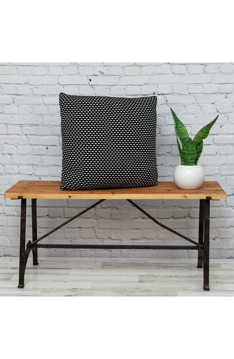 PARKLAND COLLECTION Tuxedo Transitional Black Throw Pillow, Main, color, Black