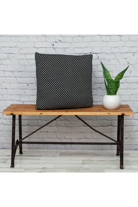 Tuxedo Transitional Black Throw Pillow