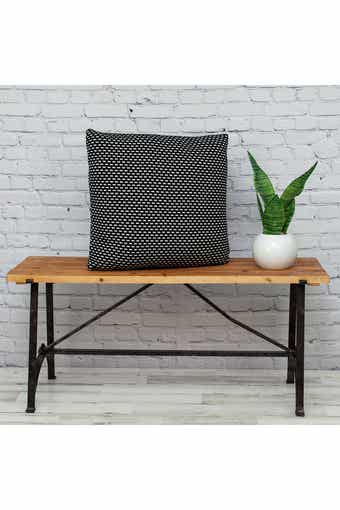 PARKLAND COLLECTION Tuxedo Transitional Black Throw Pillow