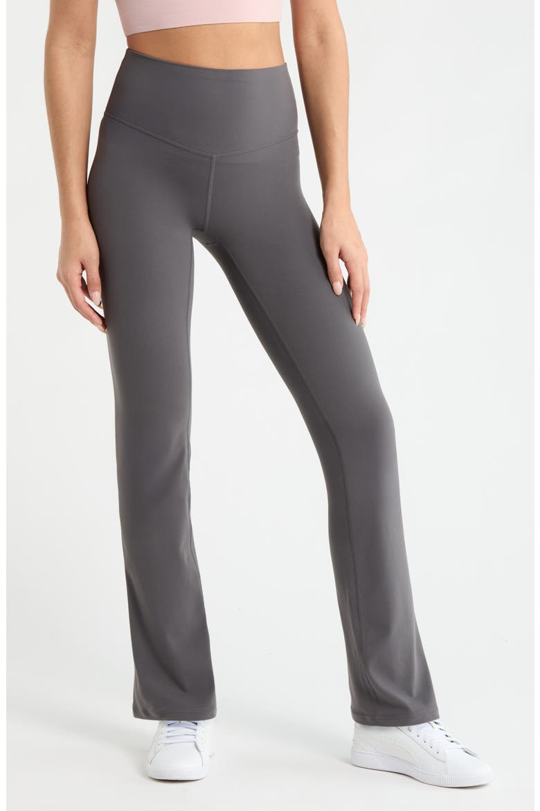 Studio Luxe Bootcut Leggings, Main, color, GREY FORGED